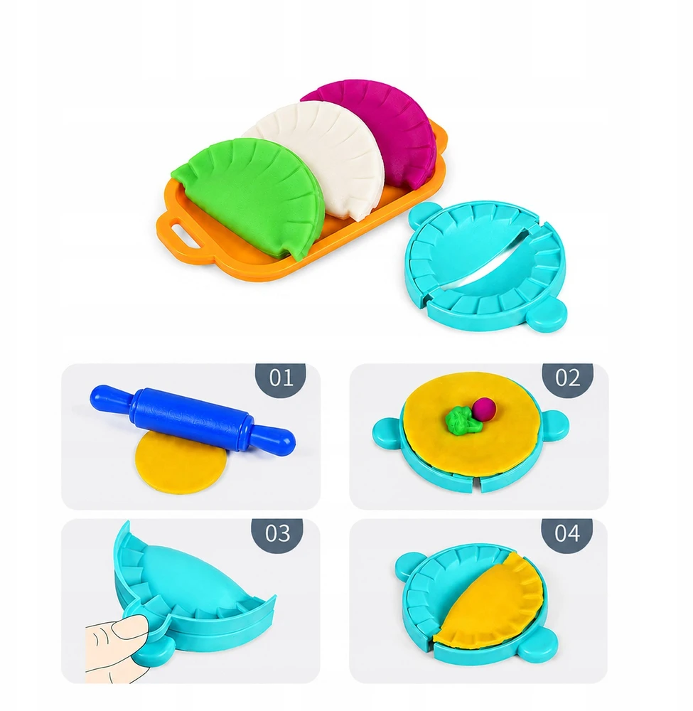 Plastilinas lipni masė makaronų gaminimo mašinėlė formelės rinkinys vaikams 38 elementai „click4toys“