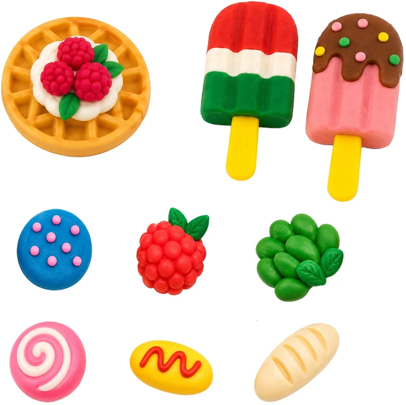 Plastilinas lipni masė makaronų gaminimo mašinėlė formelės ledai saldainiai rinkinys vaikams 46 elementai „click4toys“