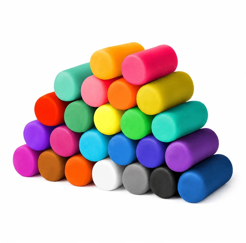Plastilinas lipni masė makaronų gaminimo mašinėlė sensorinis žaislas rinkinys vaikams 24 elementai click4toys