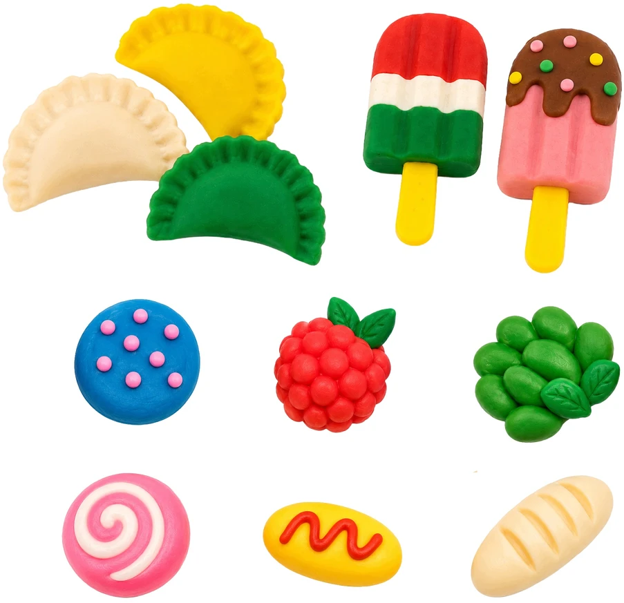 Plastilinas lipni masė makaronų gaminimo mašinėlė formelės kočėlas skrudintuvas meškiukas rinkinys vaikams 43 el. click4toys