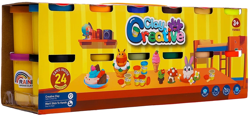 Plastilinas lipni masė makaronų gaminimo mašinėlė sensorinis žaislas rinkinys vaikams 24 elementai click4toys
