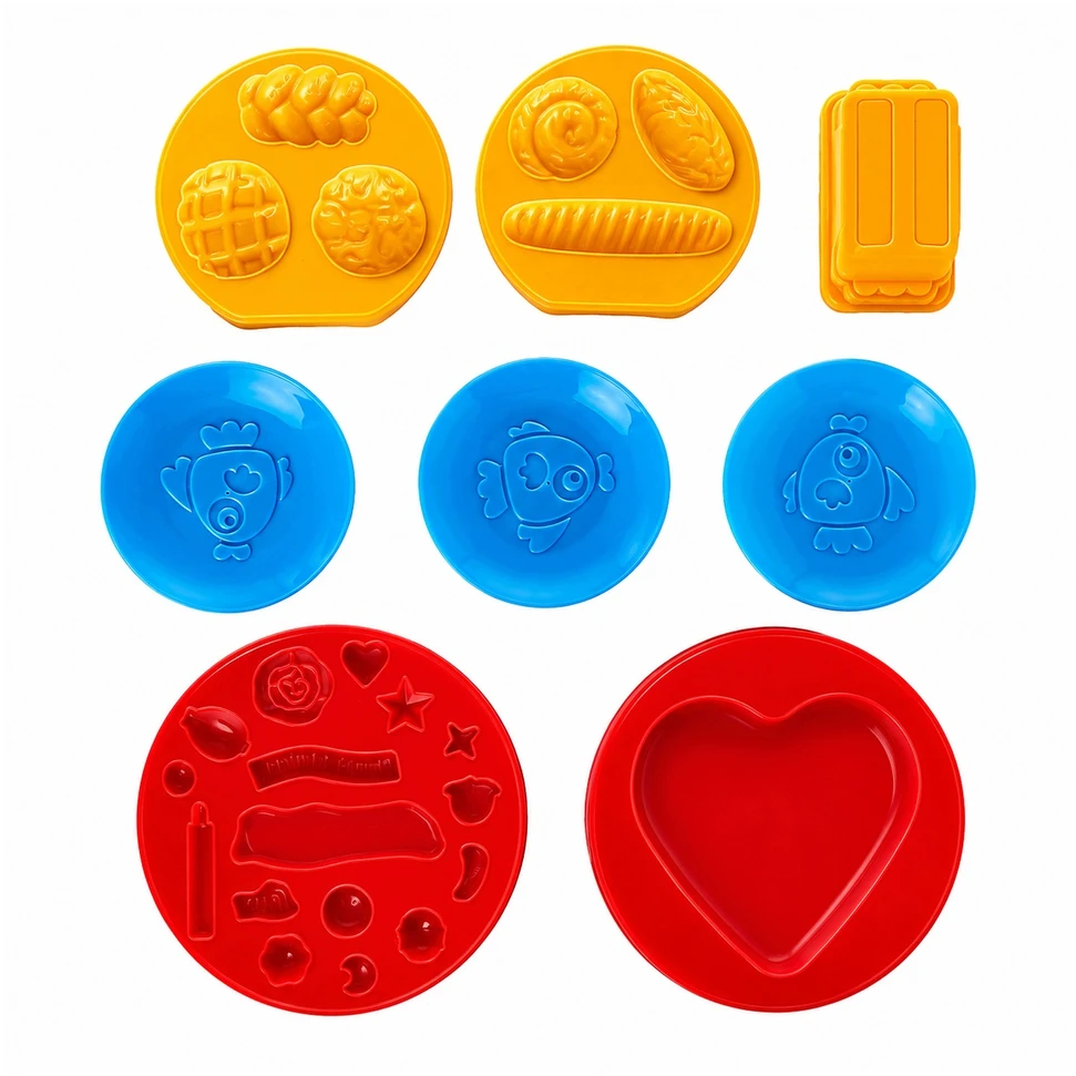 Plastilinas lipni masė makaronų gaminimo mašinėlė formelės ledai saldainiai rinkinys vaikams 46 elementai „click4toys“