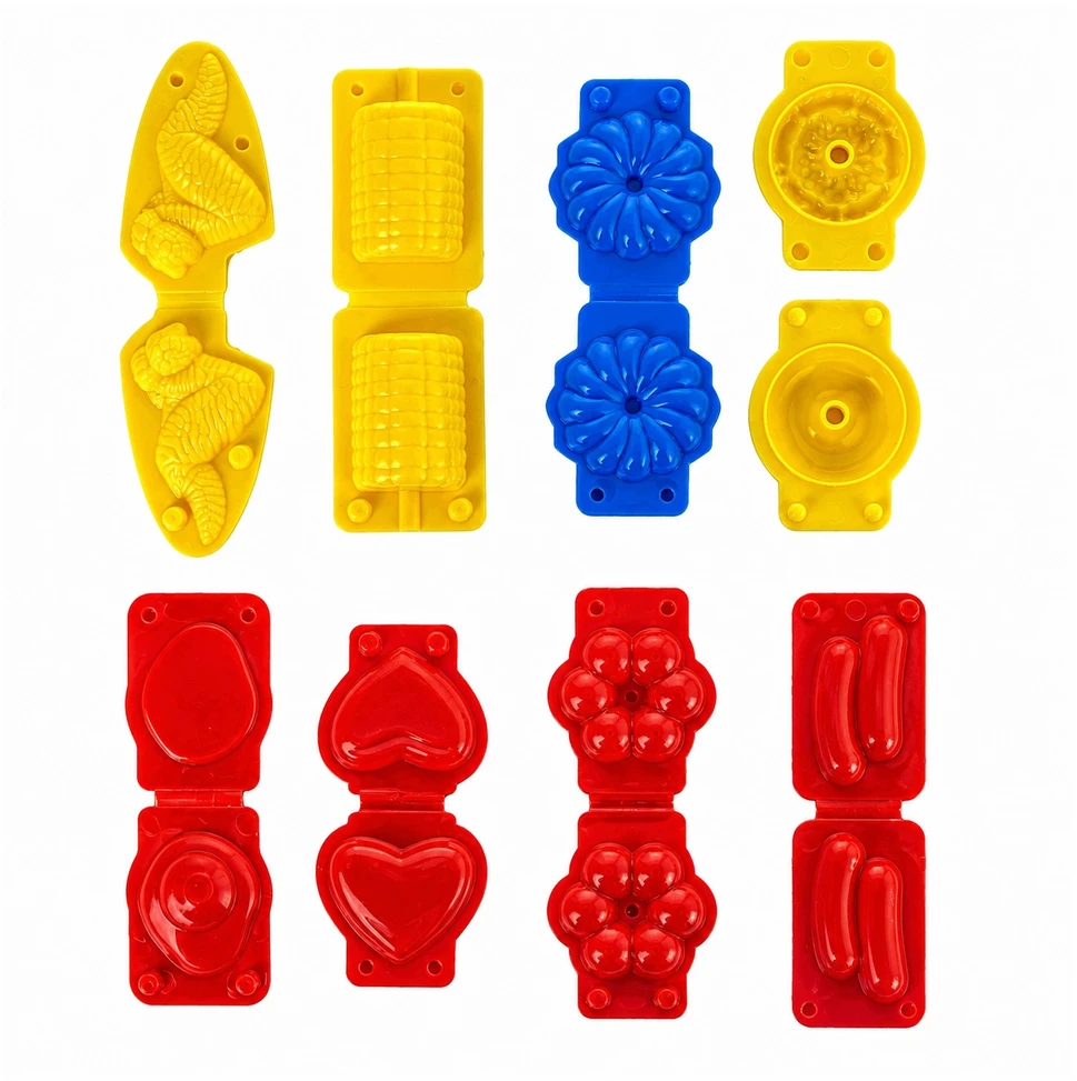 Plastilinas lipni masė makaronų gaminimo mašinėlė rinkinys vaikams 38 elementai „click4toys“