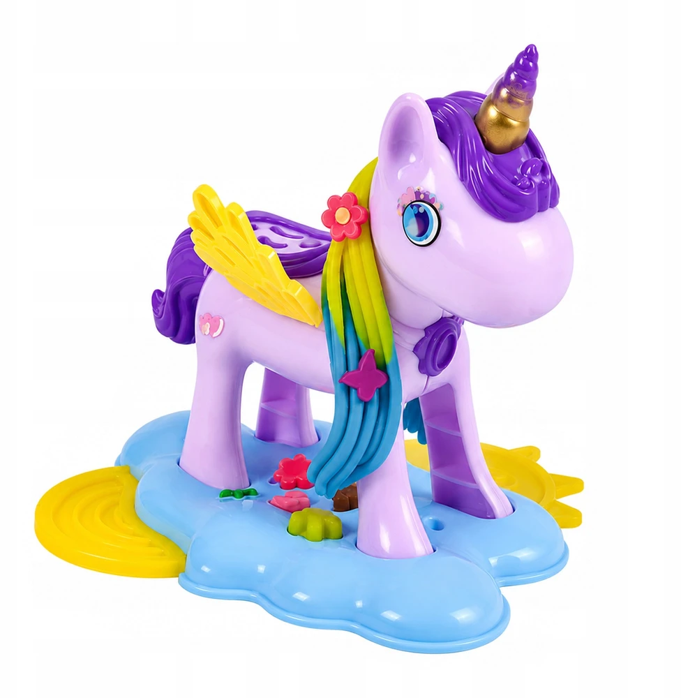 Plastilinas lipni masė makaronų gaminimo mašinėlė vienaragis formelės dinozaurai rinkinys vaikams 51 elementas „click4toys“