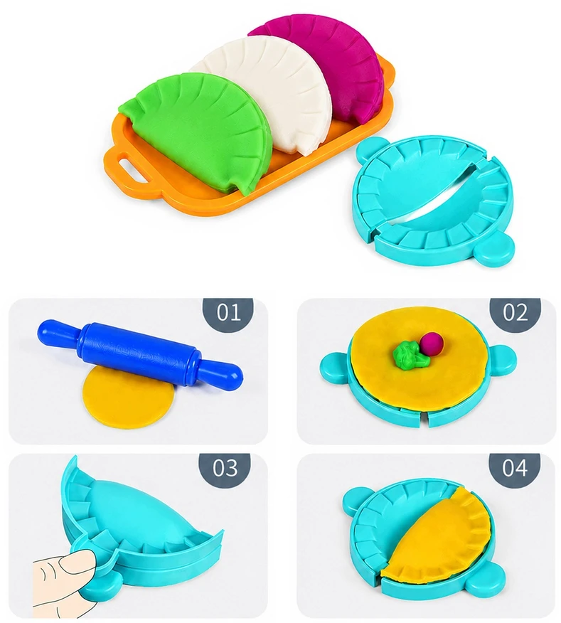 Plastilinas lipni masė makaronų gaminimo mašinėlė skrudintuvas mėsainis formelės rinkinys vaikams 51 elementas „click4toys“
