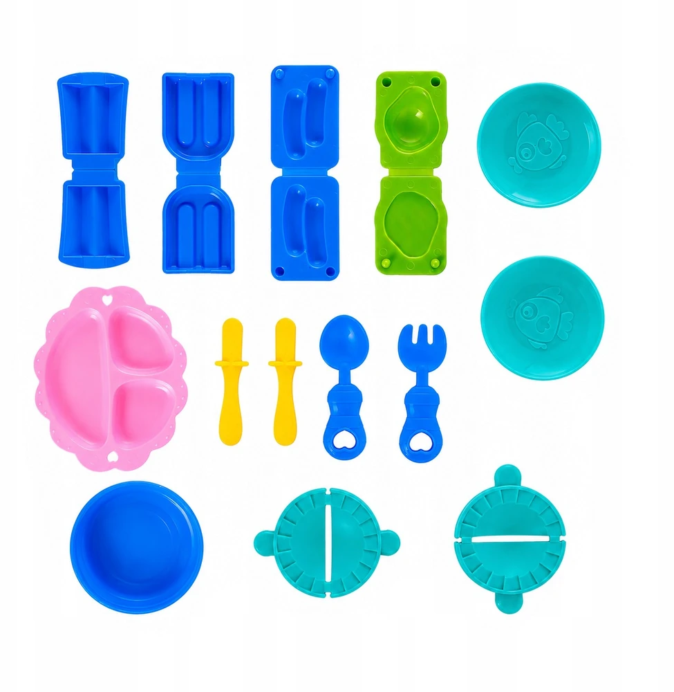 Plastilinas lipni masė makaronų gaminimo mašinėlė karvė kūrybinis rinkinys vaikams formelės 43 elementai „click4toys“