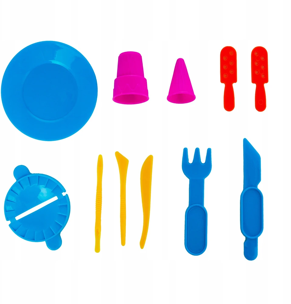 Plastilinas lipni masė makaronų gaminimo mašinėlė formelės rinkinys vaikams 38 elementai „click4toys“