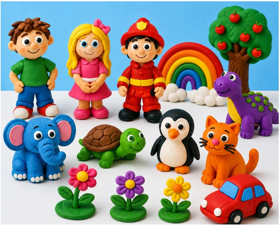 Plastilinas lipni masė makaronų gaminimo mašinėlė sensorinis žaislas rinkinys vaikams 24 elementai click4toys