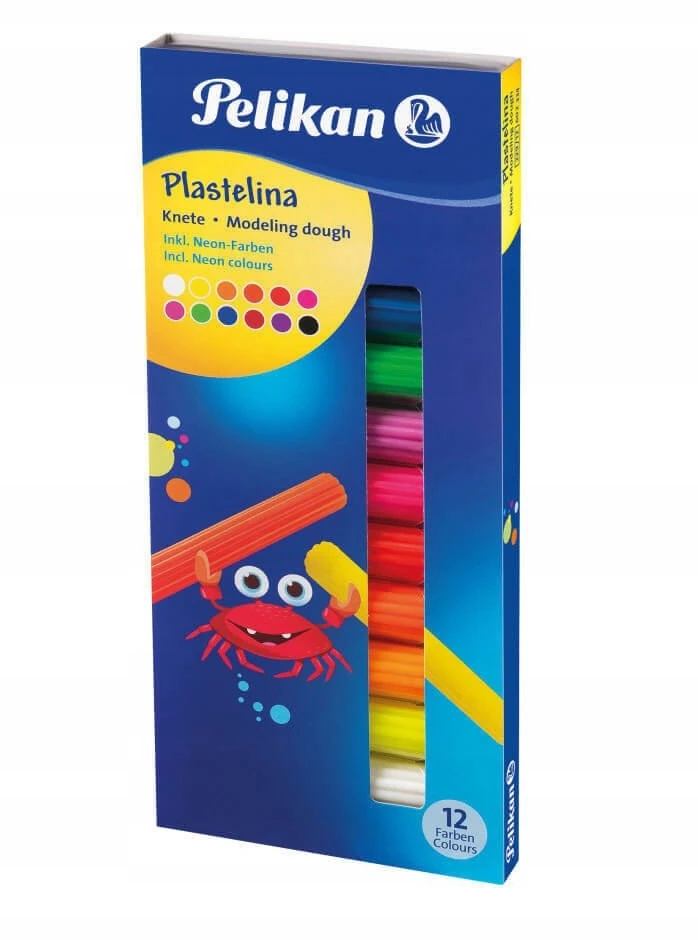 Plastilinas Pelikan, 12 spalvų