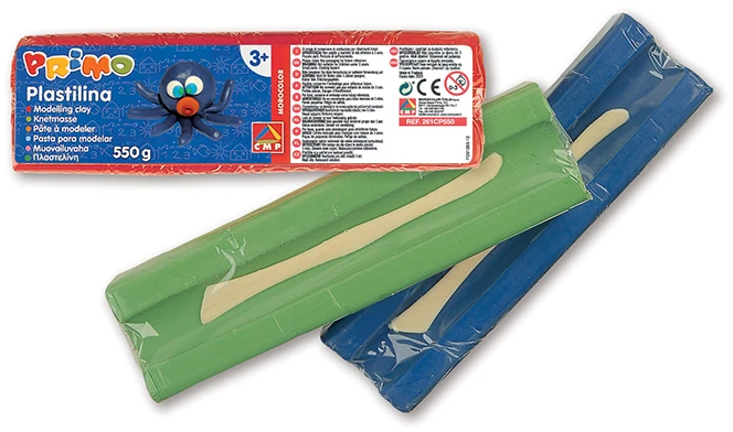 Plastilinas Primo, baltas, 550 g