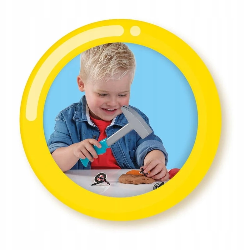 Plastilinas su ekskavatoriais + SES Creative plaktukas