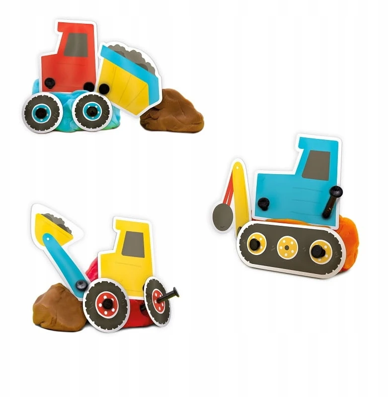 Plastilinas su ekskavatoriais + SES Creative plaktukas