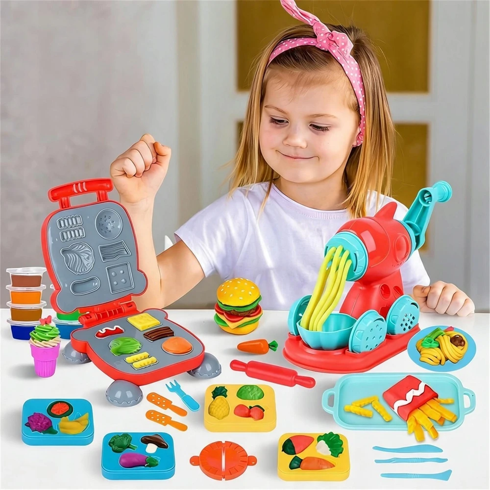 Plastilino mašina su formomis Plastikinis molio kūrybinis žaislas 51 in1