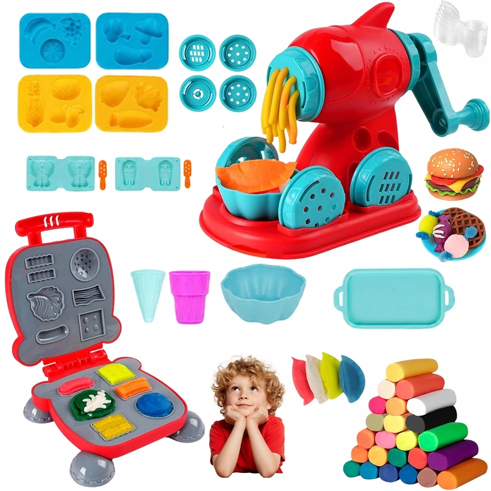 Plastilino mašina su formomis Plastikinis molio kūrybinis žaislas 51 in1