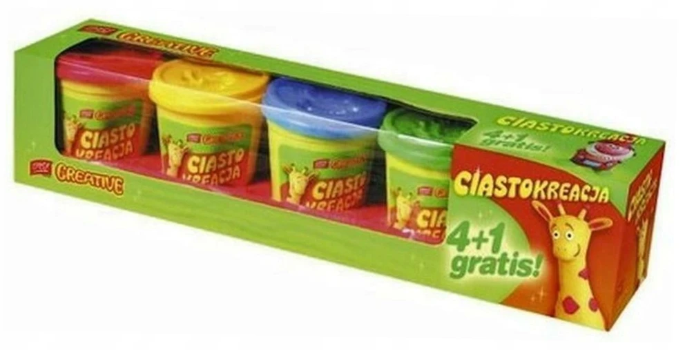 Plastilino rinkinys EASY Creative 4 spalvos + 1 papildoma (140 g)