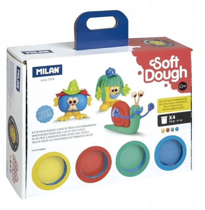 Plastilino rinkinys Milan Funny Faces, 33 Dalys
