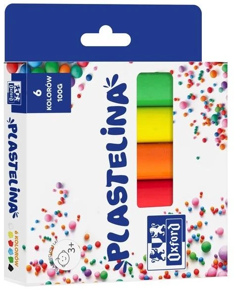 Plastilino rinkinys Oxford, 6 spalvos, 100g