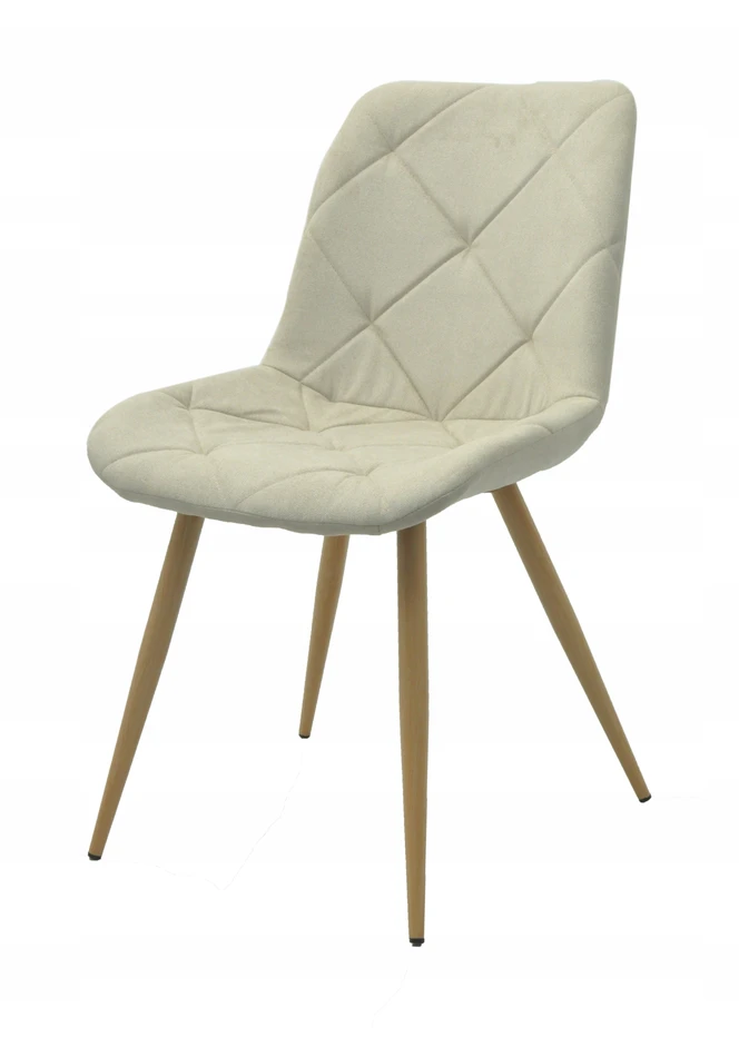 Platan Sofa OSLO BEIGE minkšta, dygsniuota kėdė valgomajam, virtuvei, svetainei