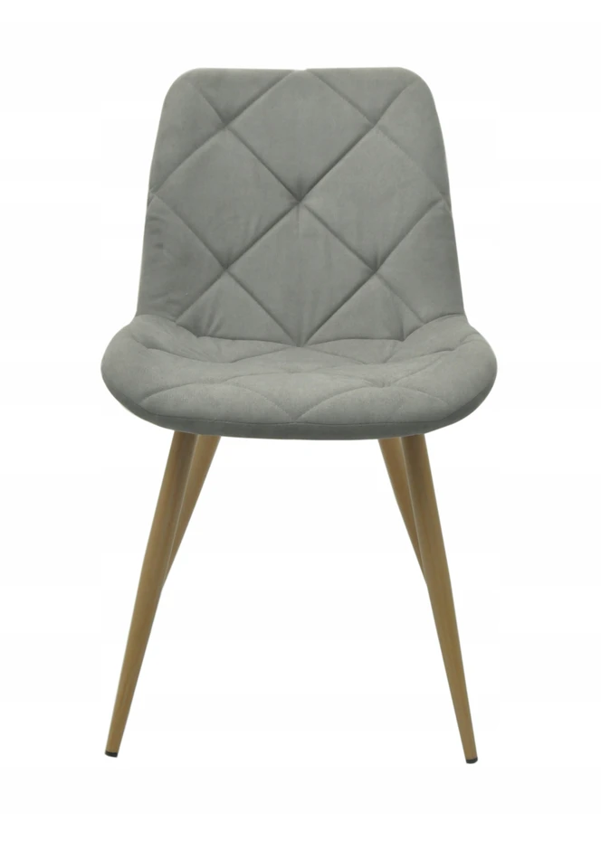 Platan Sofa OSLO Pilkas minkšta, dygsniuota kėdė valgomajam, virtuvei, svetainei