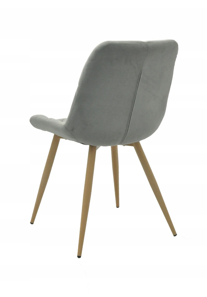 Platan Sofa OSLO Pilkas minkšta, dygsniuota kėdė valgomajam, virtuvei, svetainei