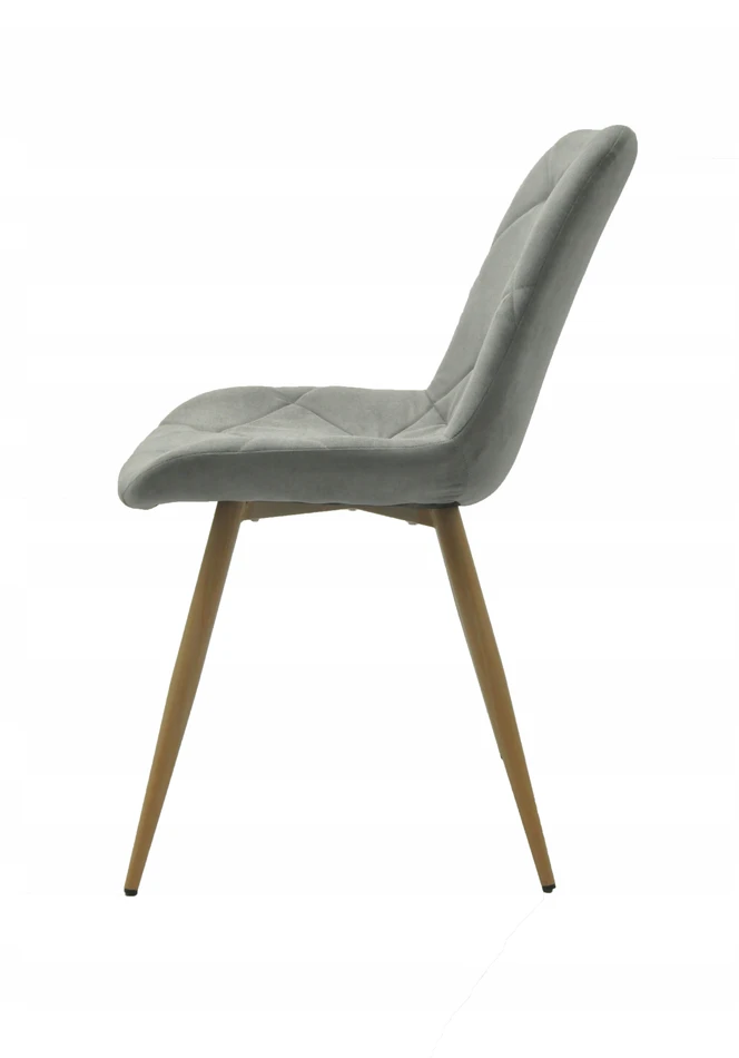 Platan Sofa OSLO Pilkas minkšta, dygsniuota kėdė valgomajam, virtuvei, svetainei