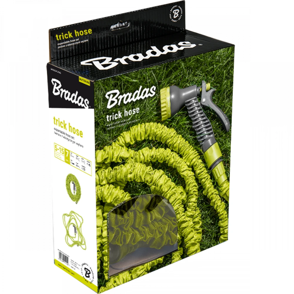 Plataus profilio sodo žarna 15–45 m + žarnos pistoletas, 1545 g