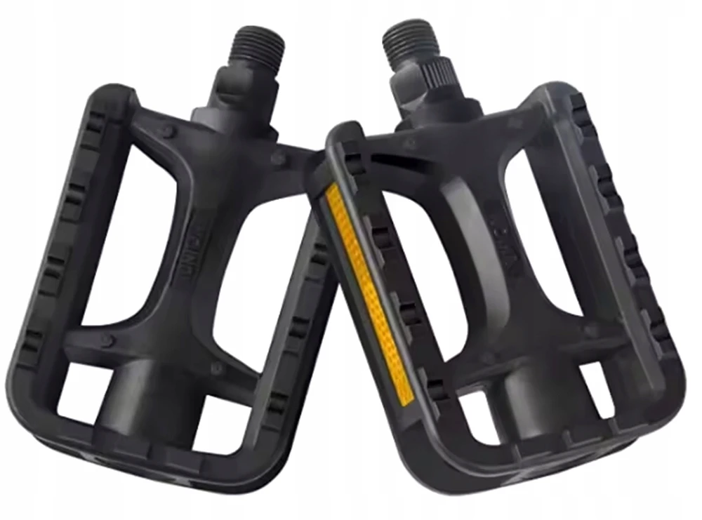 PLATFORMINIAI DVIRAČIO PEDALAI MTB BMX DIDELIS 9/16" Juodas SU ATSPINDŽIOMIS TREKINGAIS