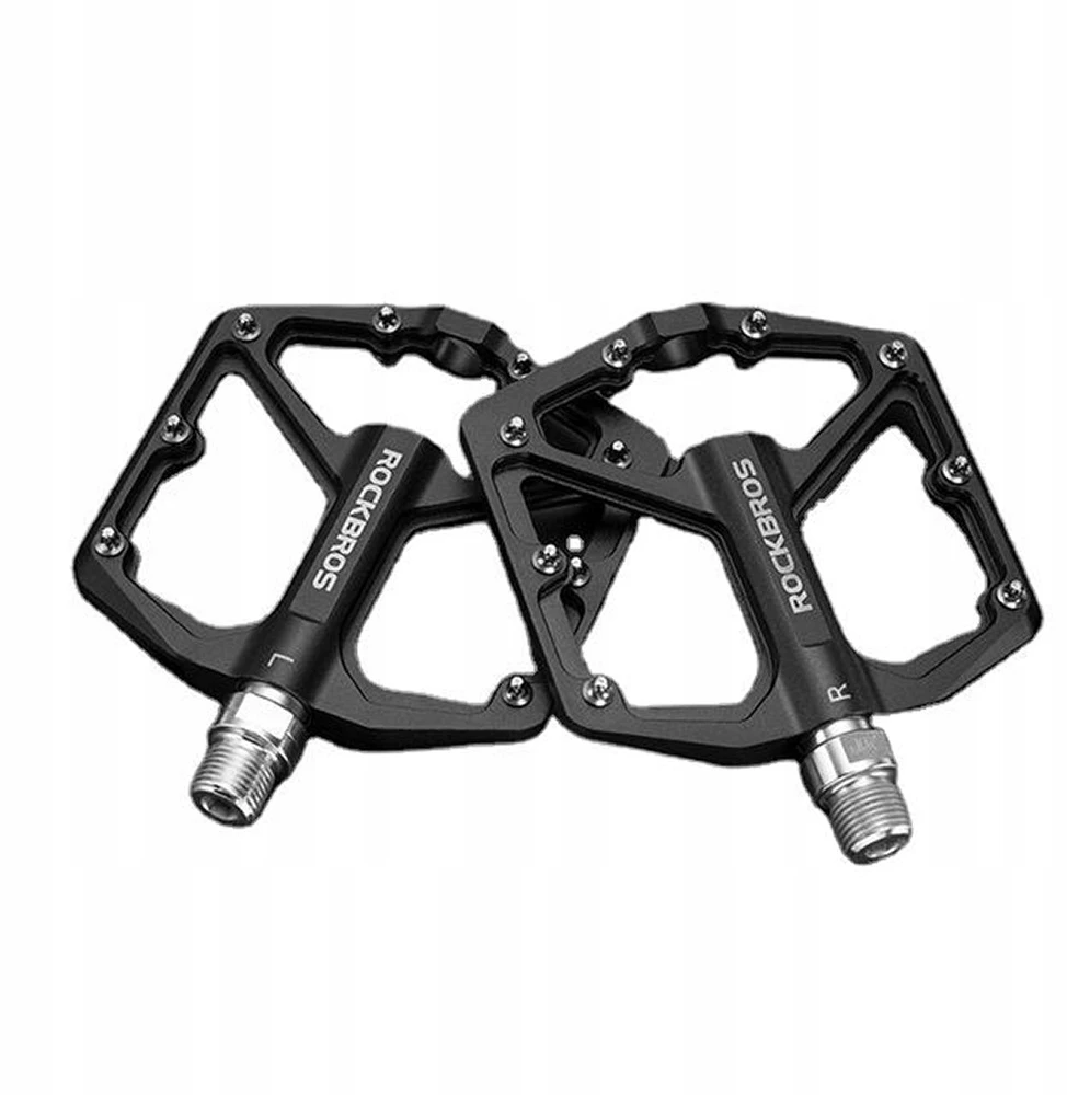 PLATFORMINIAI MTB DVIRAČIO PEDALAI SU NESKLYDUSIA ALUMINIUMINIU ROCKBROS KAIŠTU