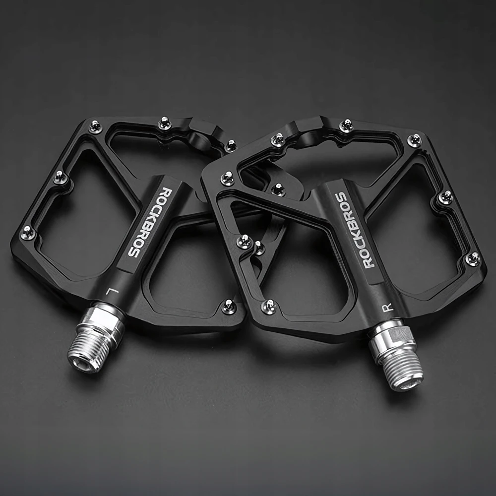 PLATFORMINIAI MTB DVIRAČIO PEDALAI SU NESKLYDUSIA ALUMINIUMINIU ROCKBROS KAIŠTU