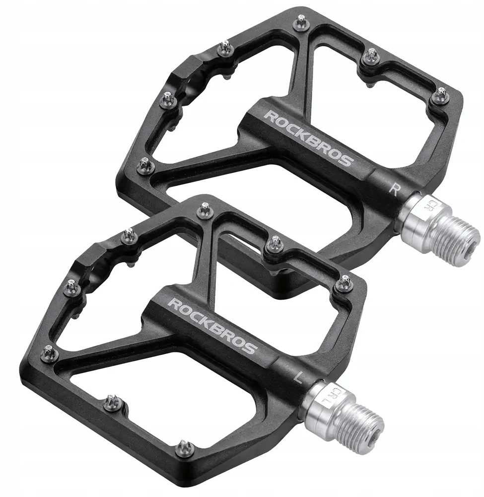 PLATFORMINIAI MTB DVIRAČIO PEDALAI SU NESKLYDUSIA ALUMINIUMINIU ROCKBROS KAIŠTU