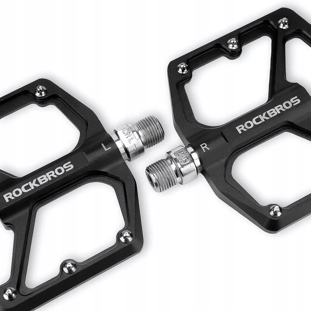 PLATFORMINIAI MTB DVIRAČIO PEDALAI SU NESKLYDUSIA ALUMINIUMINIU ROCKBROS KAIŠTU