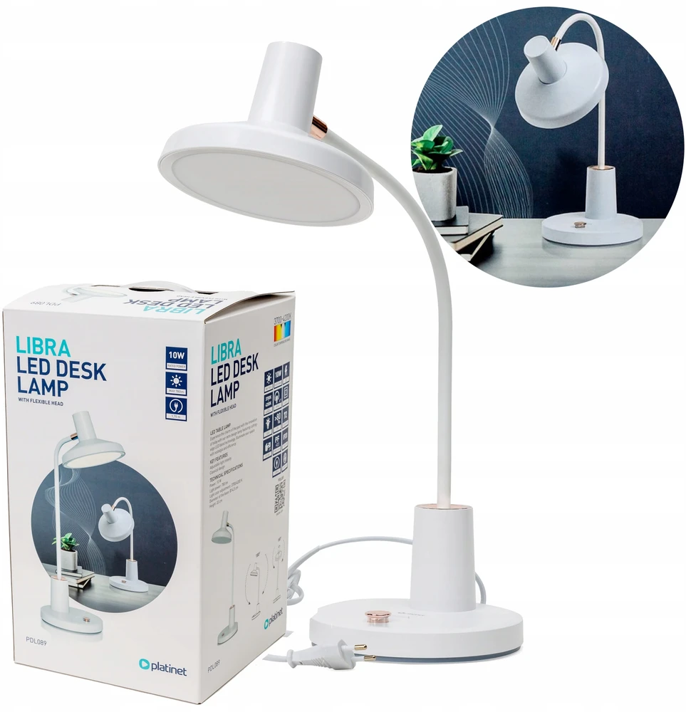 Platinet Stalinė lempa LED 10W 780lm LIBRA 3700-4200K