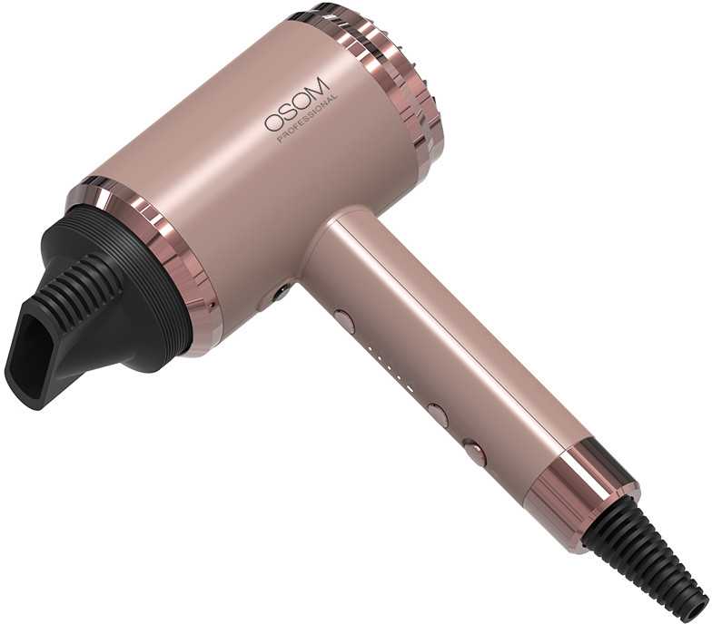 Plaukų džiovintuvas OSOM Professional Rose Gold Plaukų džiovintuvas OSOM6800RGHD, rožinio aukso spalvos, 1800 W