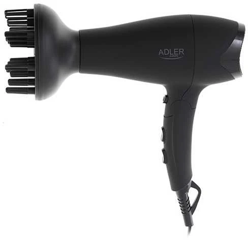 Adler | Plaukų džiovintuvas | AD 2267 | 2100 W | Number of temperature settings 3 | Diffuser nozzle | Juodas