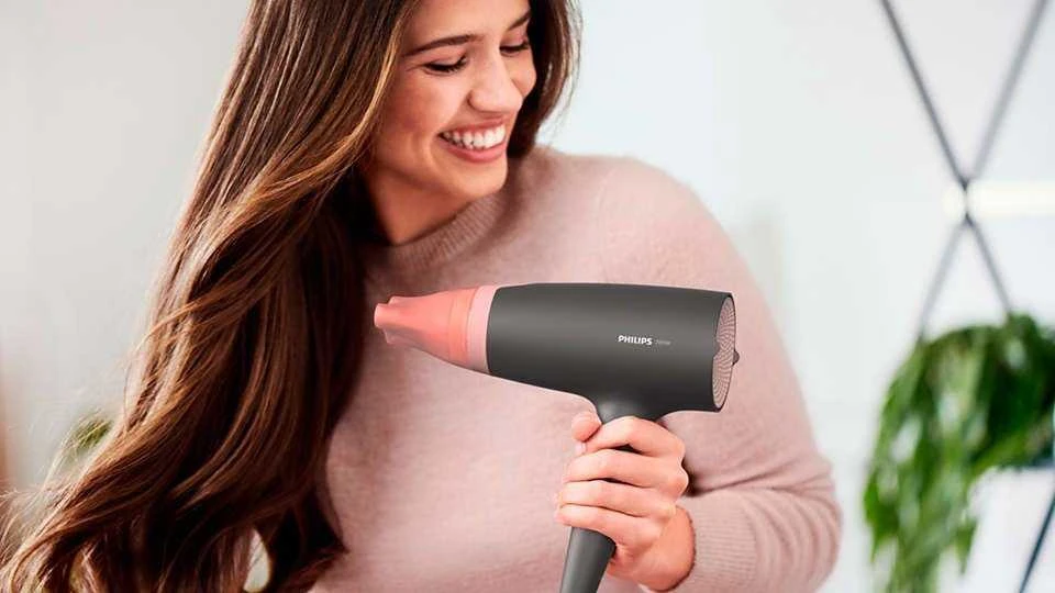 Plaukų džiovintuvas Philips 3000 serija BHD350/10, Juodos/Rausvos spalvos
