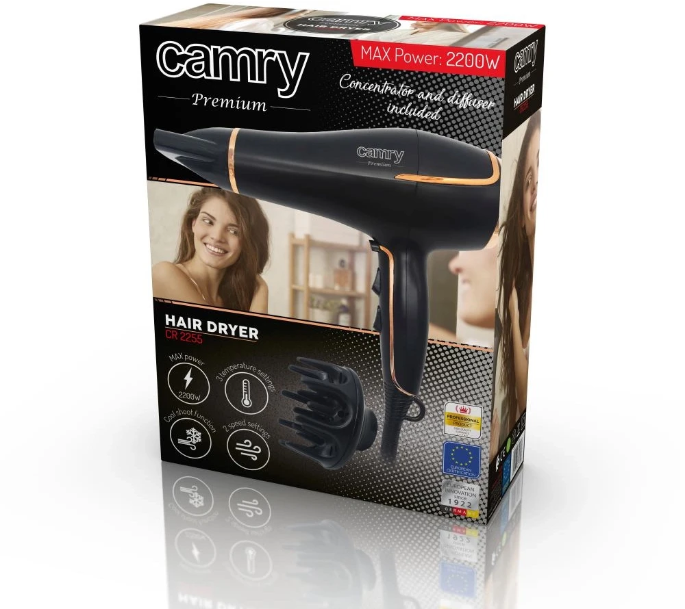 Plaukų džiovintuvas su difuzoriumi 2200W Camry CR 2255