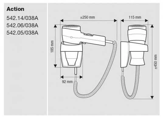 Ligo Electric VALERA 542.14/038A (55420951) All juodas Plaukų džiovintuvas