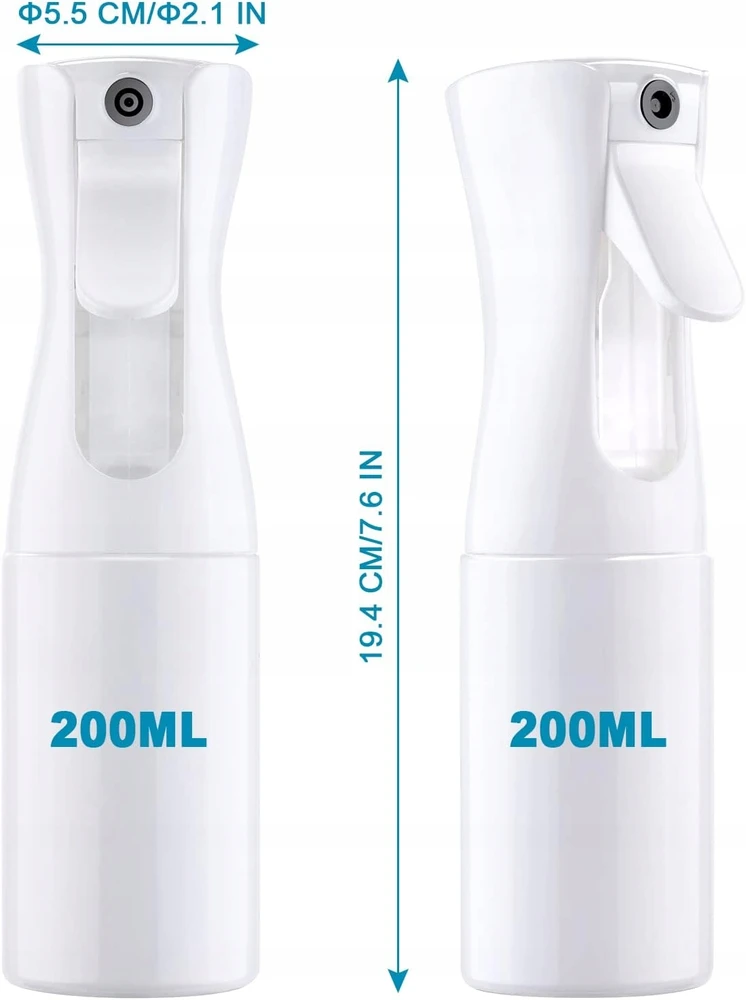 PLAUKŲ LAKŠKAS 200 ml NUOLATINIS MIGLAS ERGONOMIC Baltas purškiklis