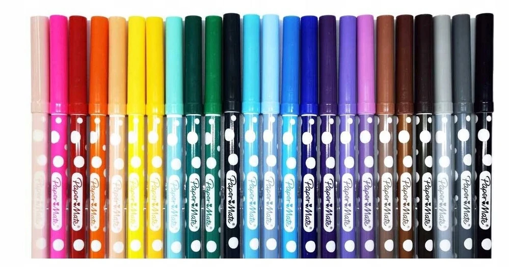 Plaunami flomasteriai PaperMate 24 spalvos - 2166508