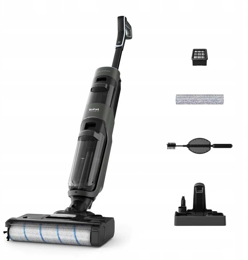 Plaunantis dulkių siurblys - šluota TEFAL X-CLEAN 4 GF5035F0, 200W, su plovimo funkcija