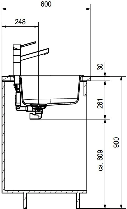 Granitinė plautuvė Franke Ronda, ROG 610-41, užkemšamas ventilis, rusvai gelsvas