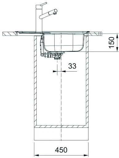 Nerūdijančio plieno plautuvė Franke Spark, SKN 611-62/44