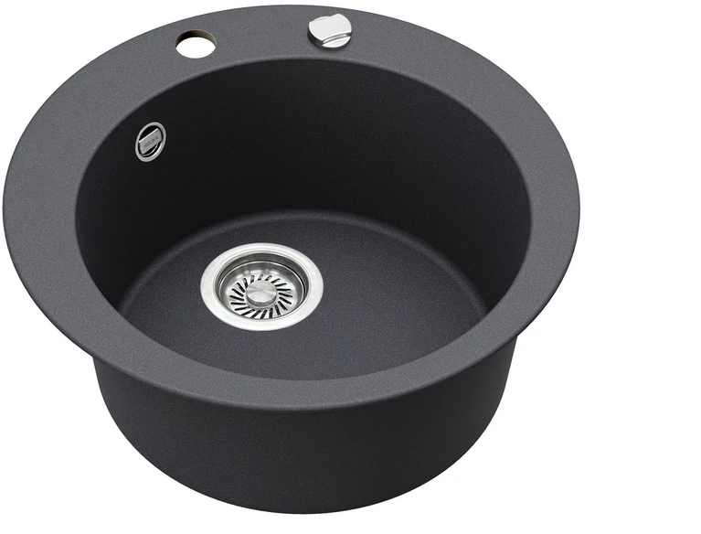 Plautuvė AQUASANITA CLARUS SR100W 601 Juodas - Metallic, uždaromas ventilis
