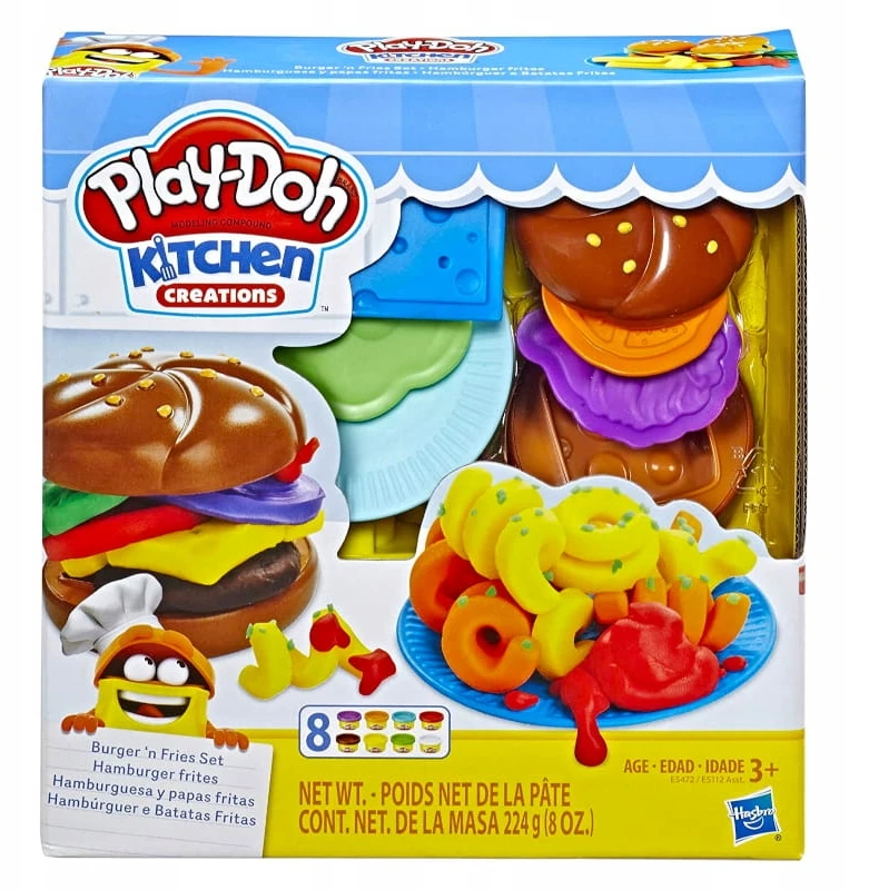 Play-doh Burgeris ir Frytukai - Kūrybinis Rinkinys Vaikams