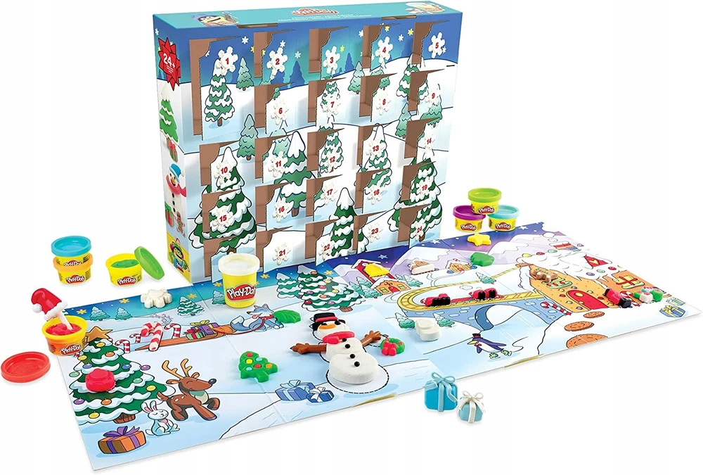 PLAY-DOH CASTRY DIDELIS ADVENTO KALENDORIUS 24 STAIGMENAI 24 VAMZDŽIAI