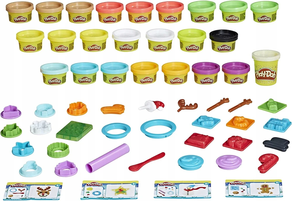 PLAY-DOH CASTRY DIDELIS ADVENTO KALENDORIUS 24 STAIGMENAI 24 VAMZDŽIAI