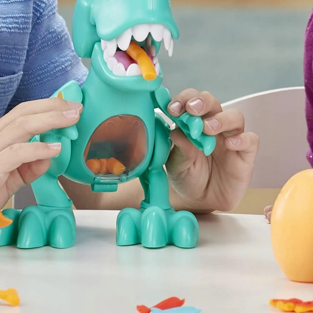 Hasbro Play-Doh plastelinas, valgantis dinozauras (F1504)