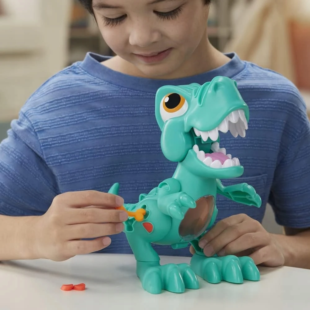 Hasbro Play-Doh plastelinas, valgantis dinozauras (F1504)