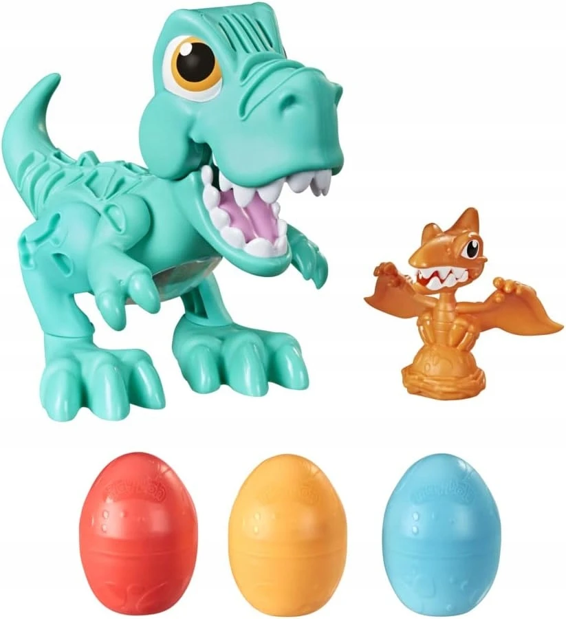 Hasbro Play-Doh plastelinas, valgantis dinozauras (F1504)