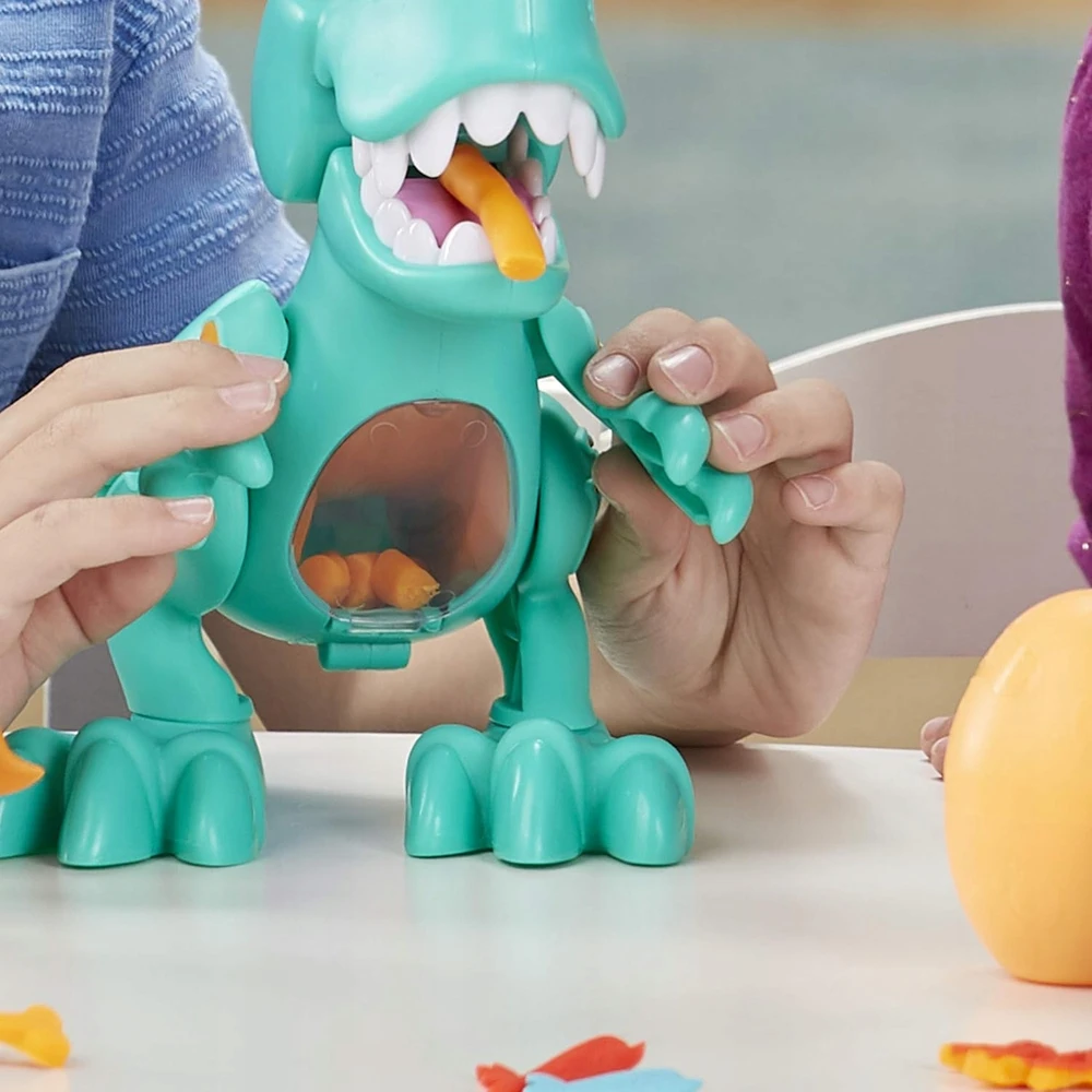Hasbro Play-Doh plastelinas, valgantis dinozauras (F1504)
